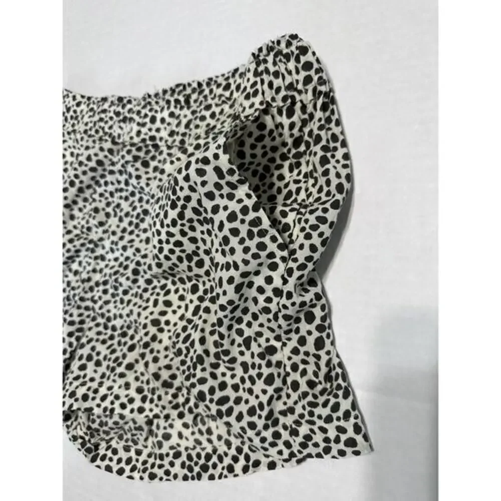 Aries Women’s Shorts Beige Black Blobs‎ - Size Small 100% Modal